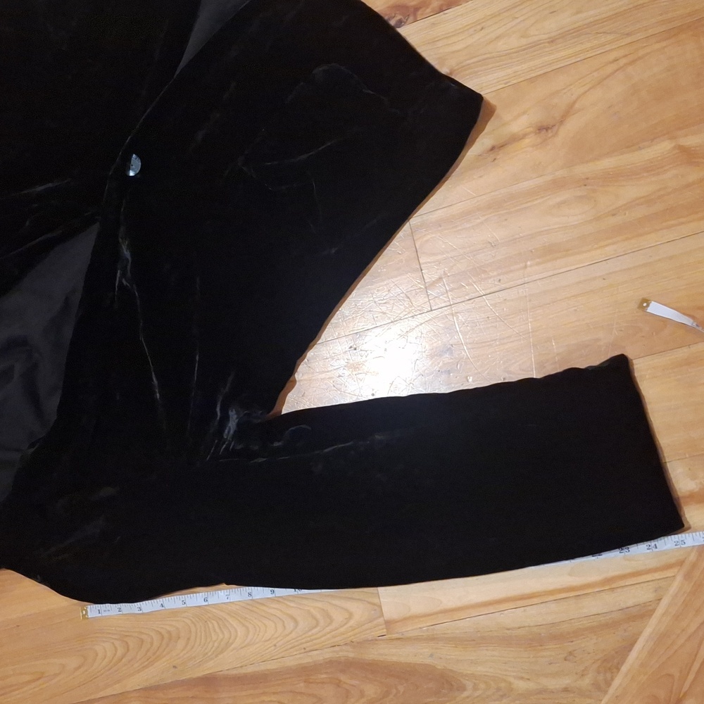 J. Jill Silk Blend Velour Blazer Size XL Black - Picture 14 of 14